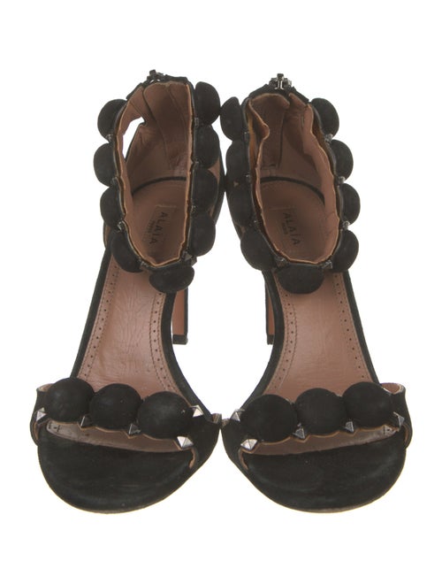 Alaïa Suede Studded Accents Sandals