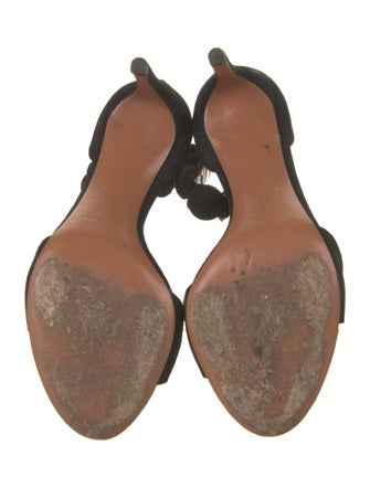 Alaïa Suede Studded Accents Sandals