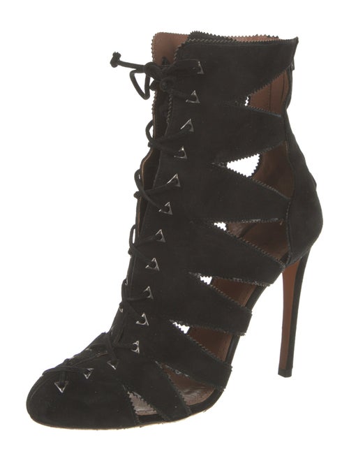Alaïa Suede Lace-Up Boots