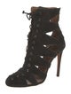 Alaïa Suede Lace-Up Boots