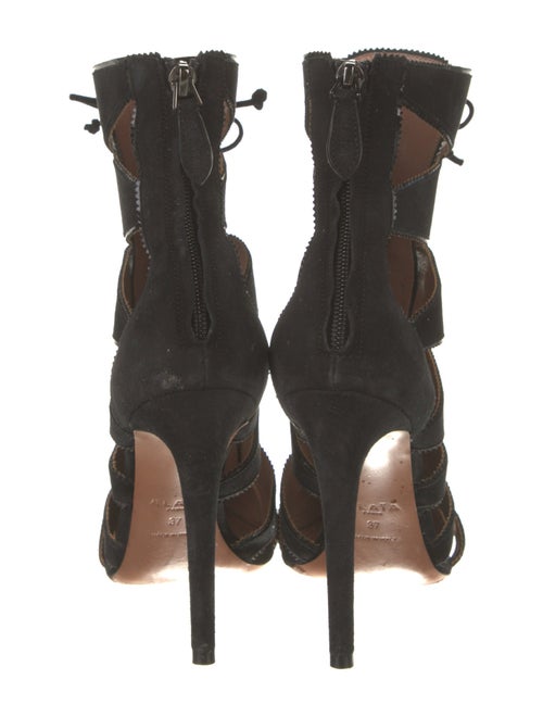 Alaïa Suede Lace-Up Boots