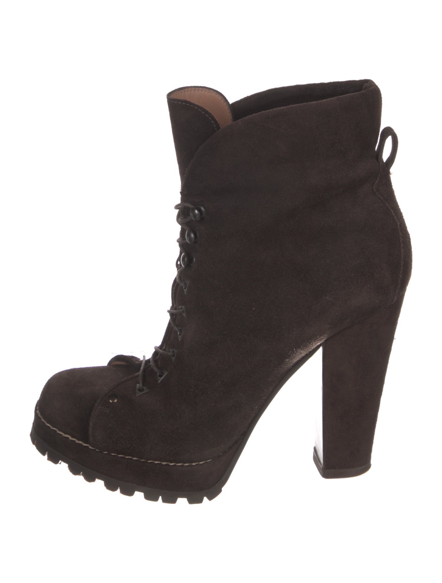 Alaïa Suede Lace-Up Boots