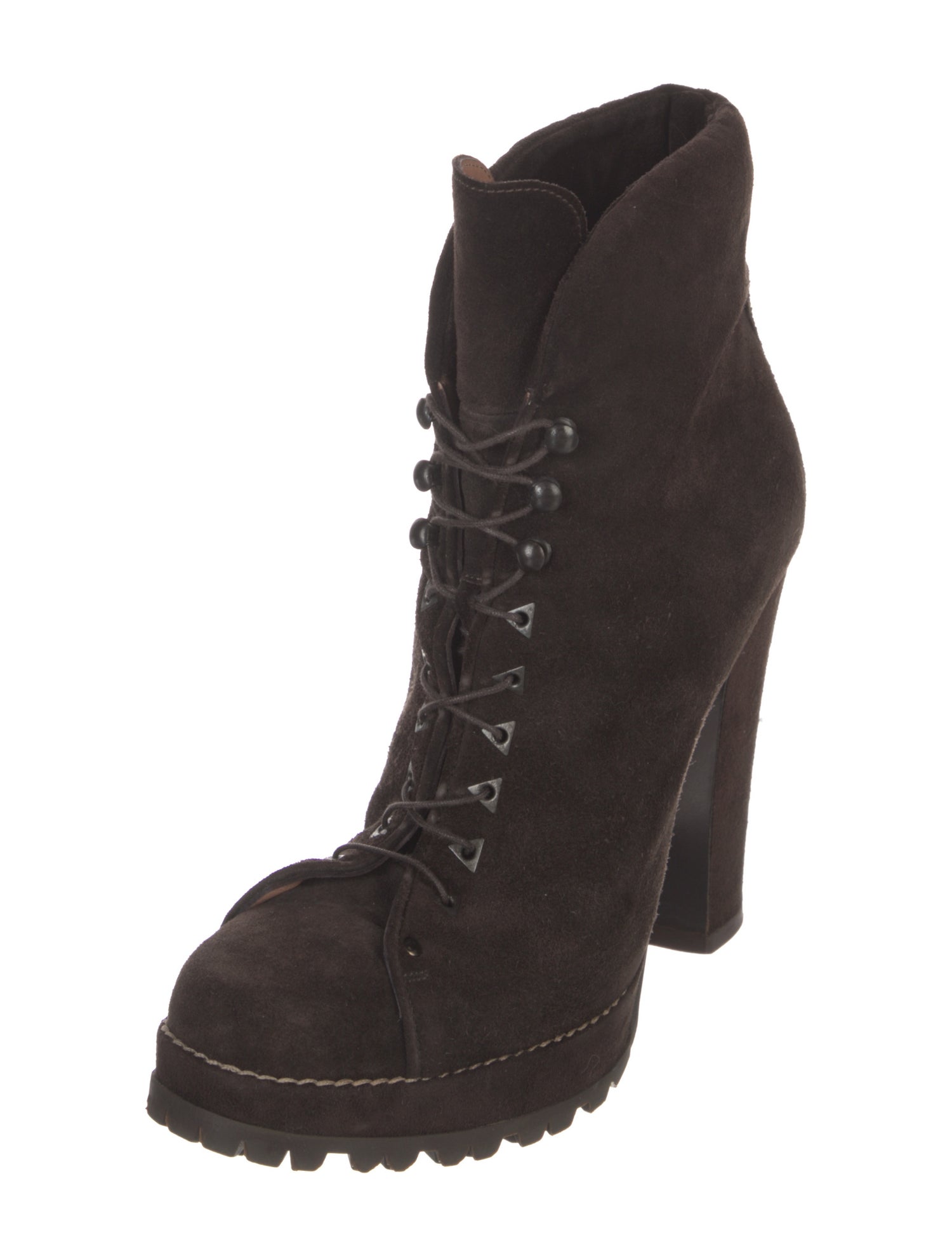 Alaïa Suede Lace-Up Boots