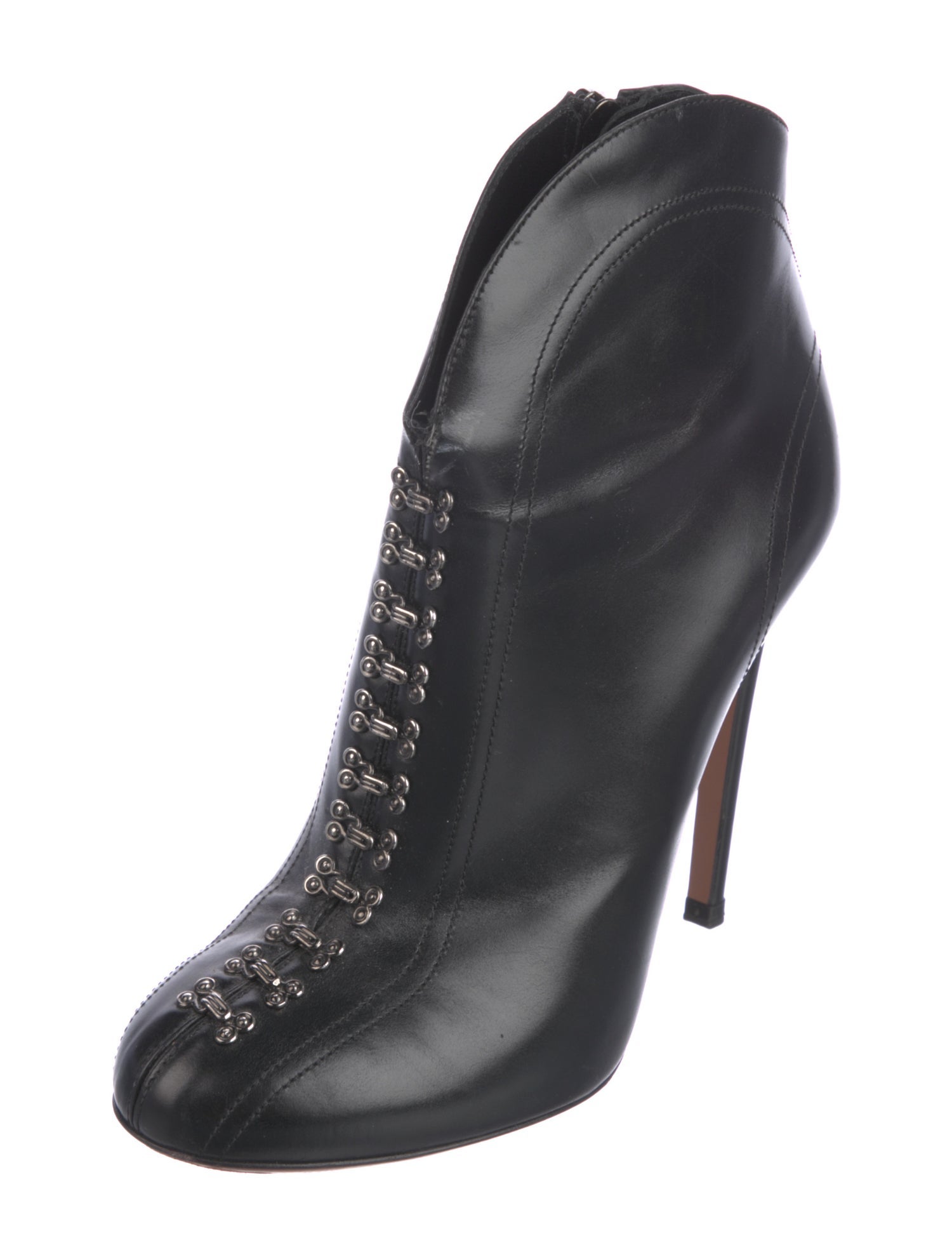 Alaïa Leather Lace-Up Boots