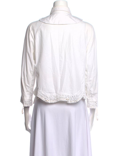 Alaïa Three-Quarter Sleeve Button-Up Top