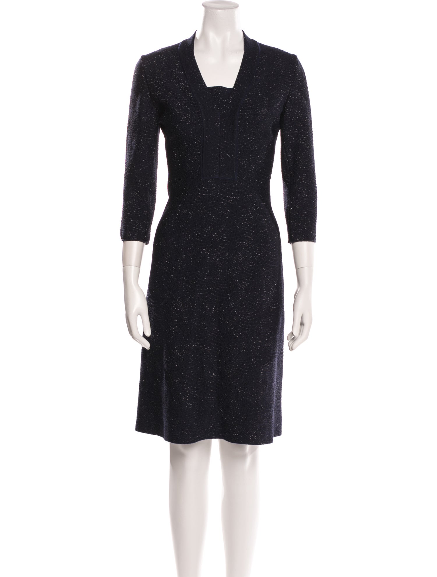 Alaïa Square Neckline Knee-Length Dress