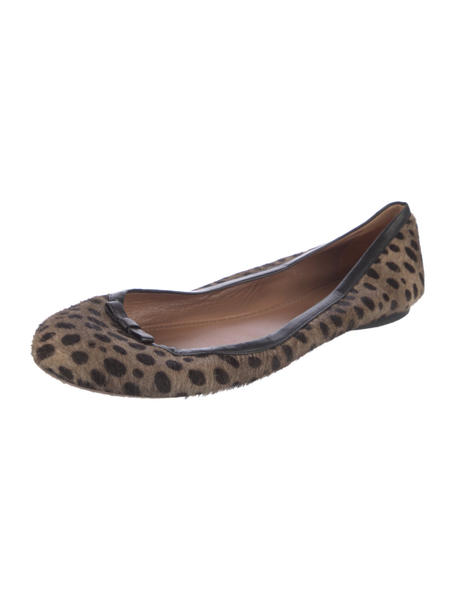 Alaïa Ponyhair Animal Print Ballet Flats