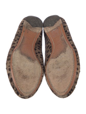 Alaïa Ponyhair Animal Print Ballet Flats