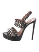 Alaïa Leather Studded Accents Slingback Sandals