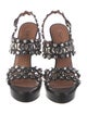 Alaïa Leather Studded Accents Slingback Sandals