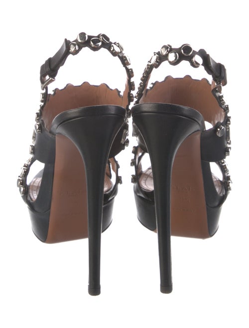 Alaïa Leather Studded Accents Slingback Sandals