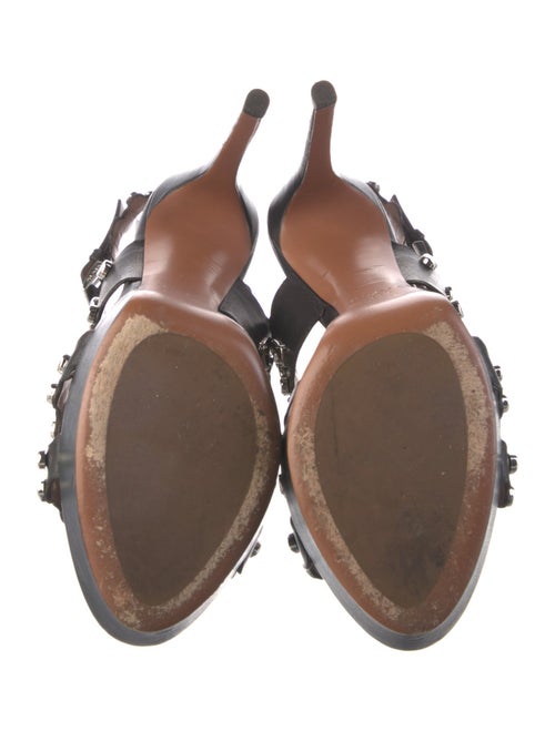 Alaïa Leather Studded Accents Slingback Sandals