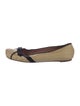 Alaïa Straw Colorblock Pattern Ballet Flats