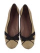 Alaïa Straw Colorblock Pattern Ballet Flats