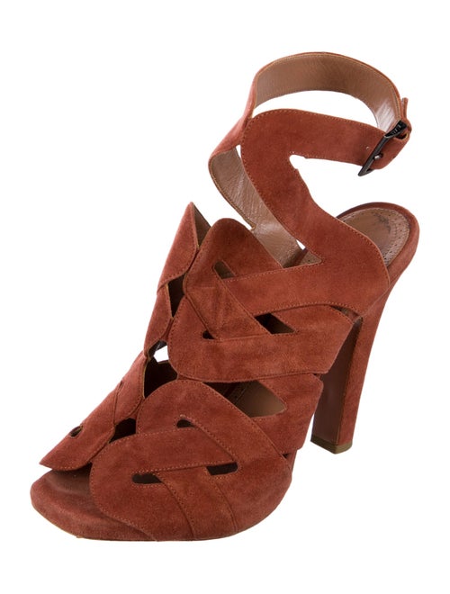 Alaïa Suede Cutout Accent Slingback Pumps