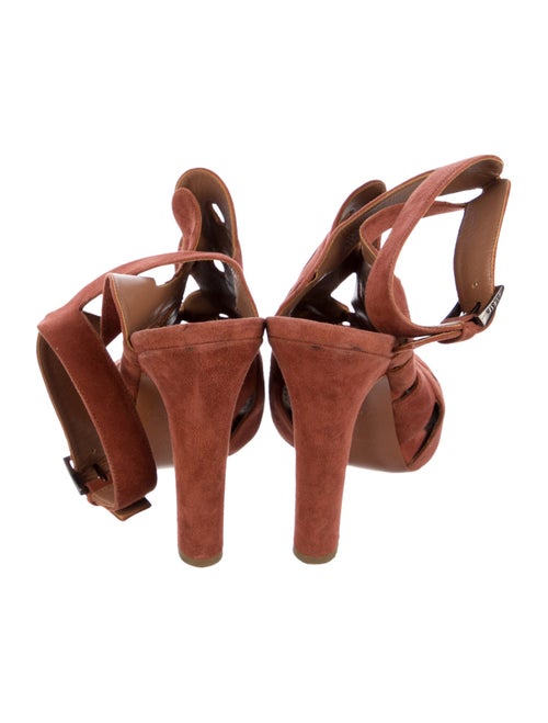 Alaïa Suede Cutout Accent Slingback Pumps