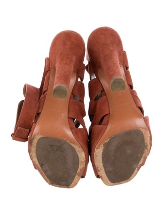 Alaïa Suede Cutout Accent Slingback Pumps