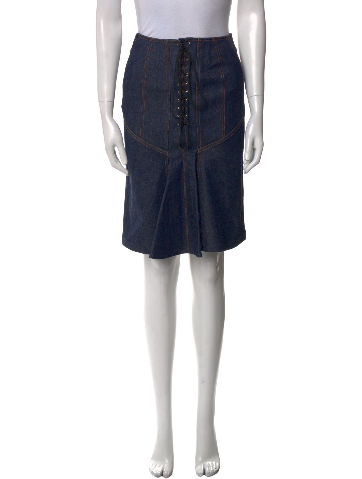 Alaïa Ruffle Embellishment Knee-Length Skirt