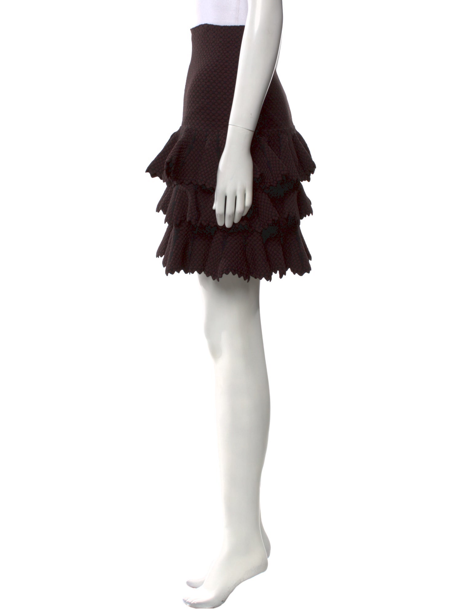 Alaïa Ruffle Embellishment Mini Skirt