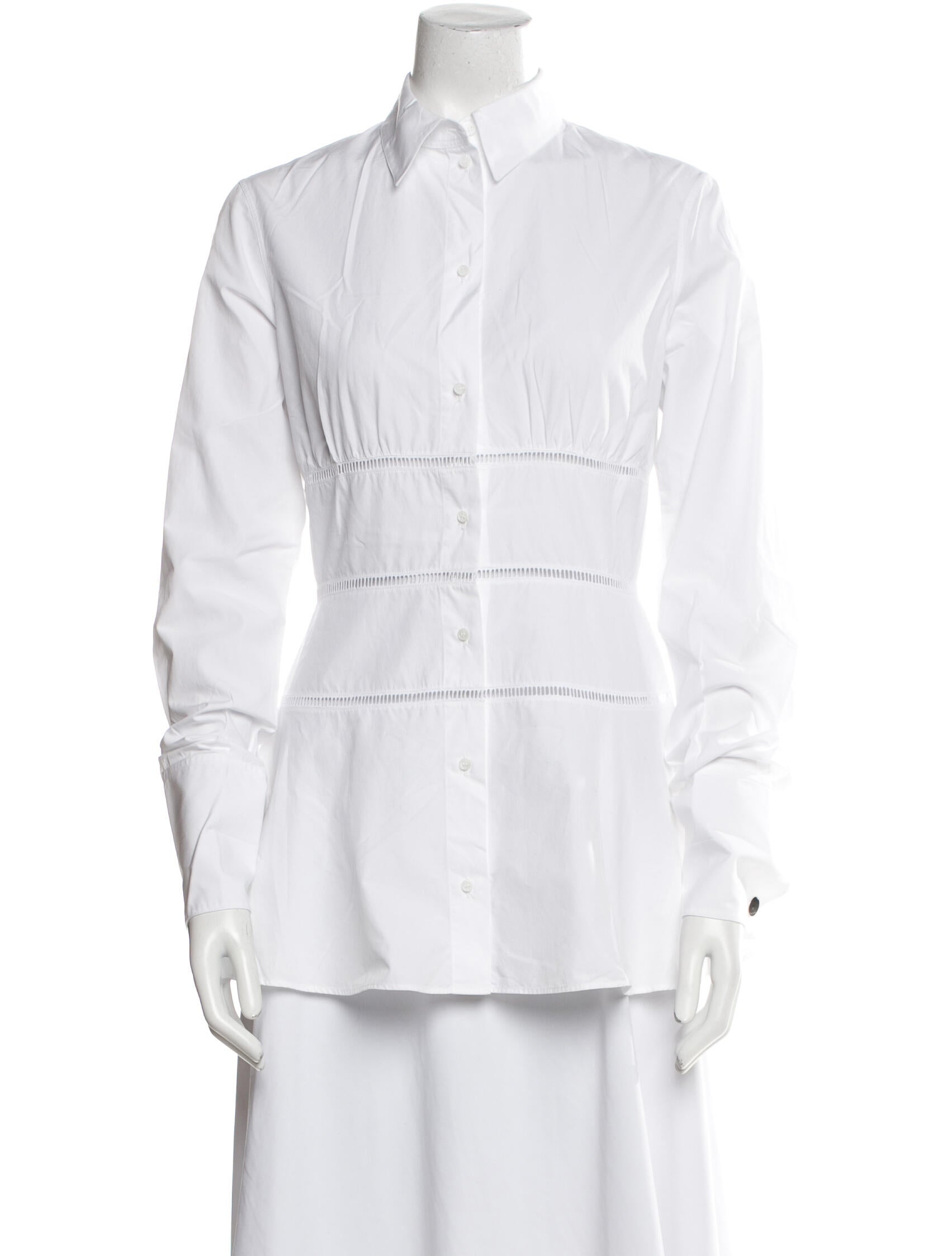 Alaïa Long Sleeve Button-Up Top