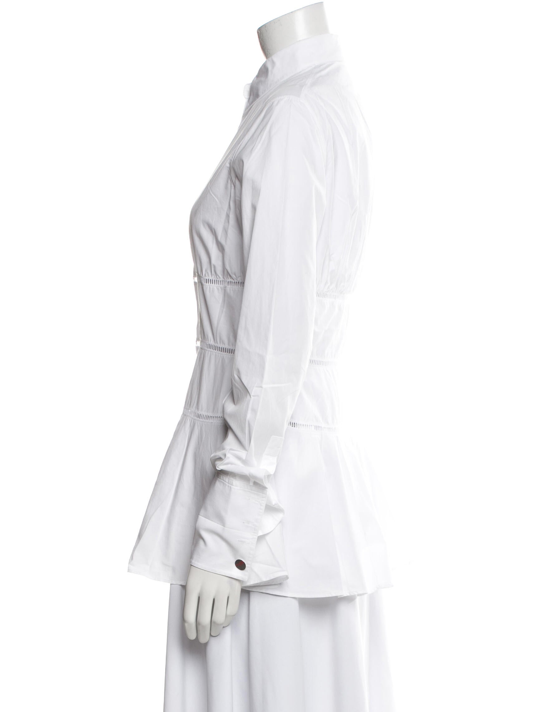 Alaïa Long Sleeve Button-Up Top