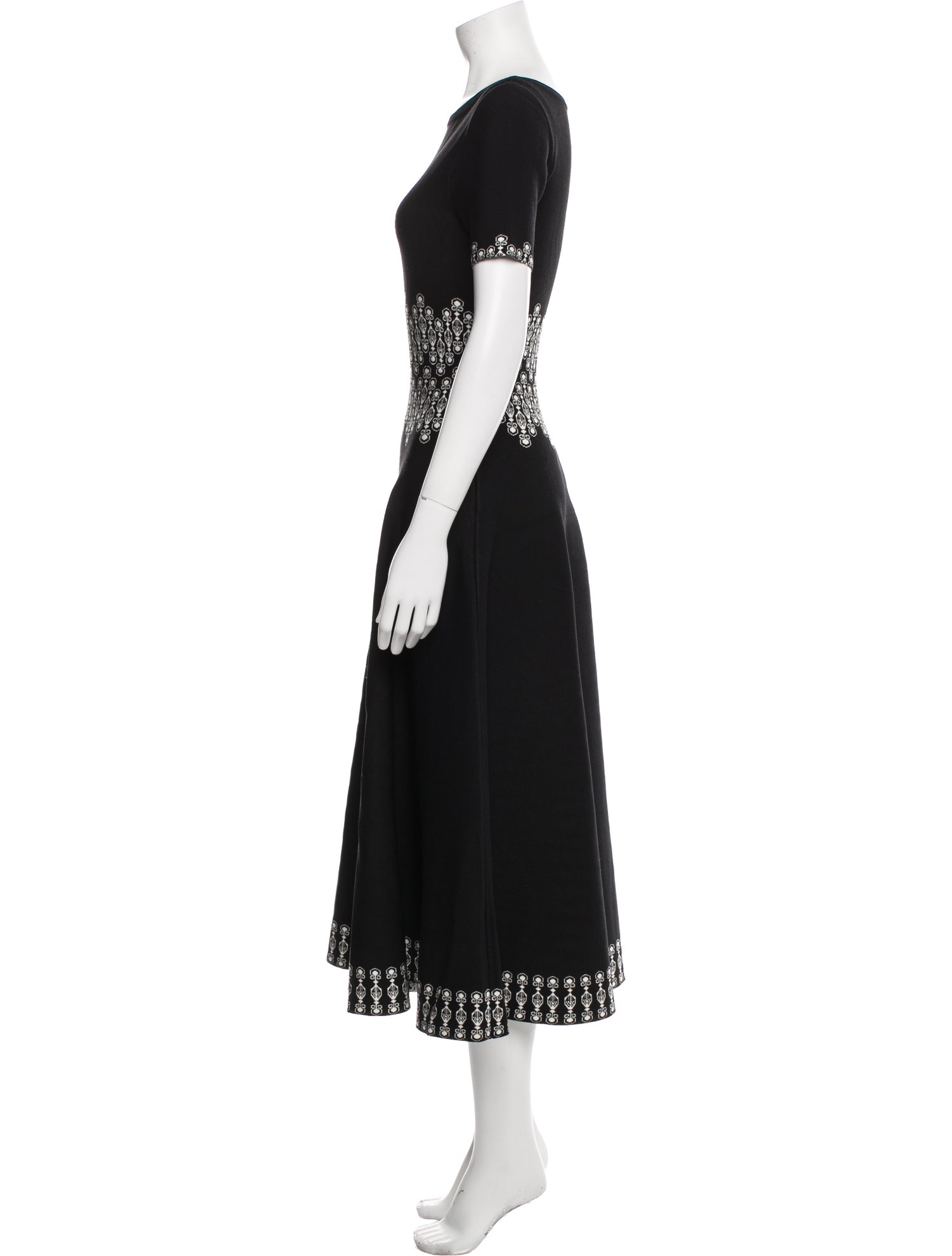 Alaïa Crew Neck Long Dress