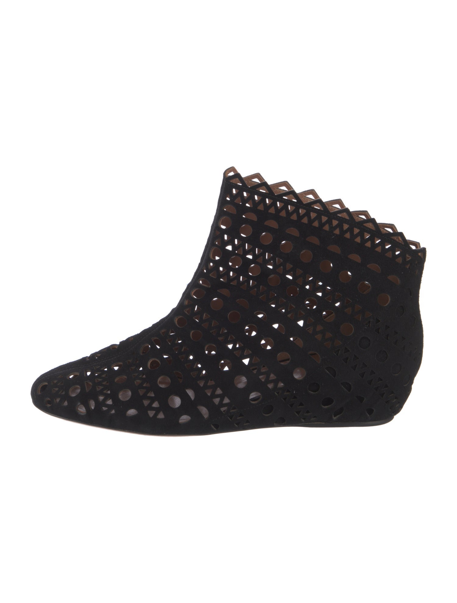 Alaïa Suede Lasercut Accents Boots