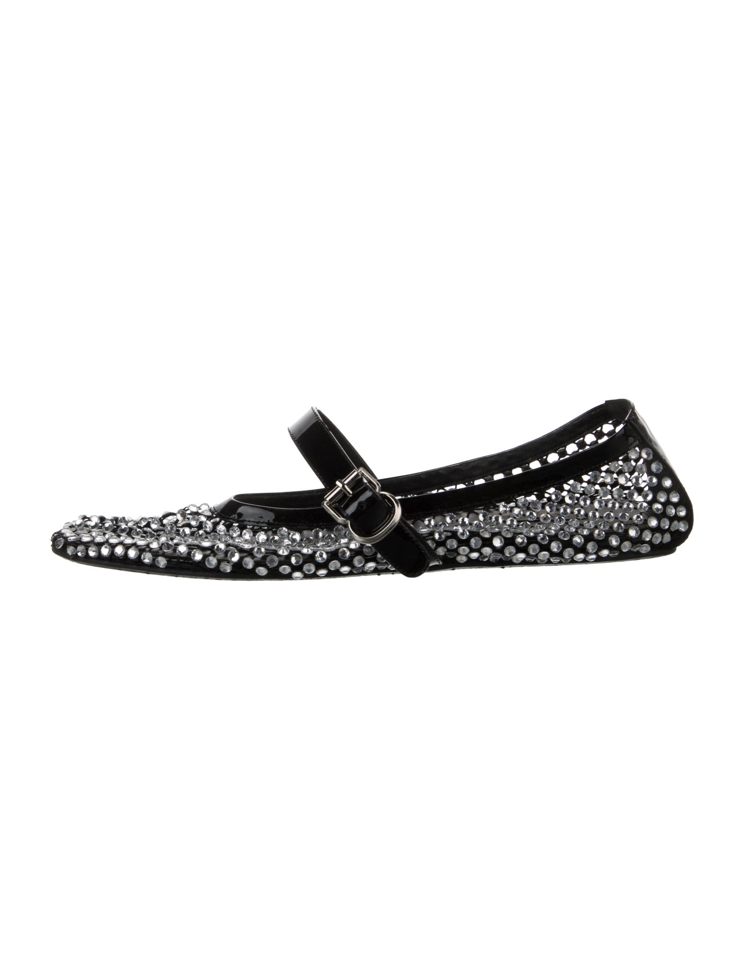 Alaïa Crystal Mary Jane Flats