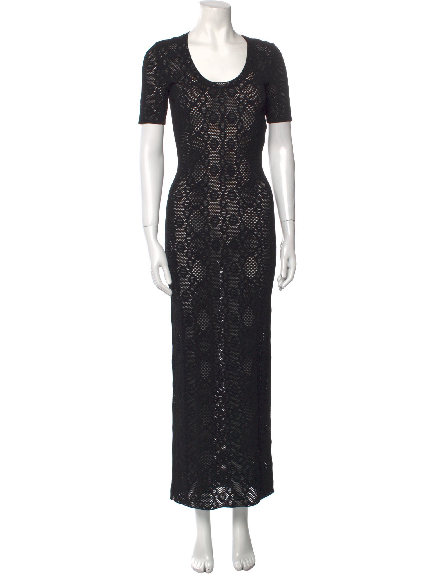 Alaïa Lace Pattern Long Dress