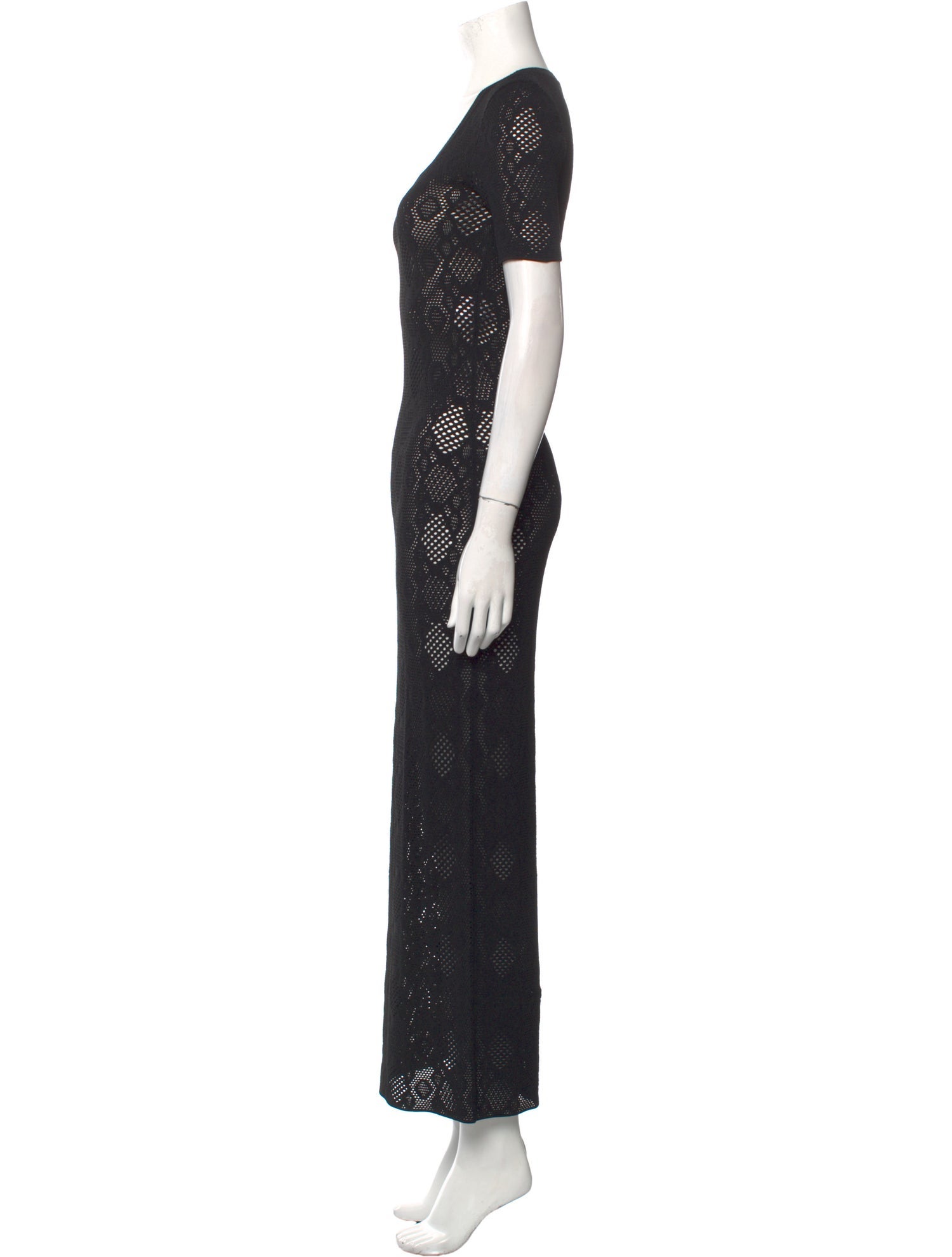 Alaïa Lace Pattern Long Dress