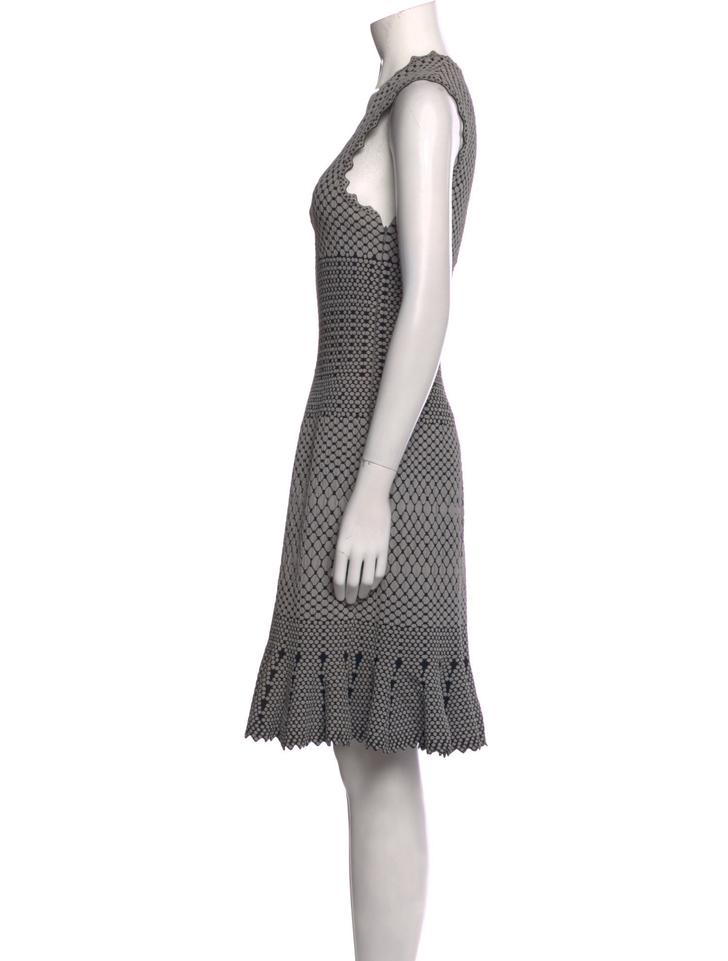 Alaïa Polka Dot Print Knee-Length Dress