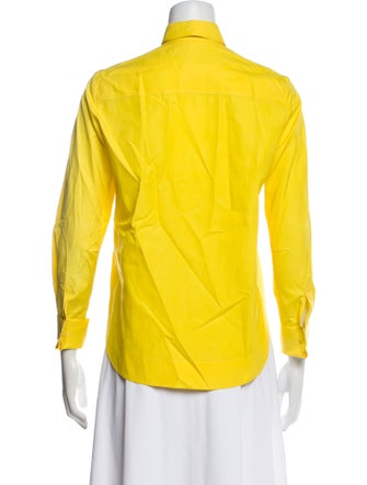 Alaïa Three-Quarter Sleeve Button-Up Top