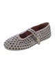 Alaïa Suede Crystal Embellishments Mary Jane Flats