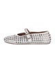 Alaïa Leather Crystal Embellishments Mary Jane Flats
