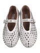 Alaïa Leather Crystal Embellishments Mary Jane Flats