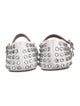Alaïa Leather Crystal Embellishments Mary Jane Flats