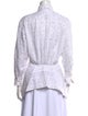 Alaïa Lace Pattern Long Sleeve Button-Up Top