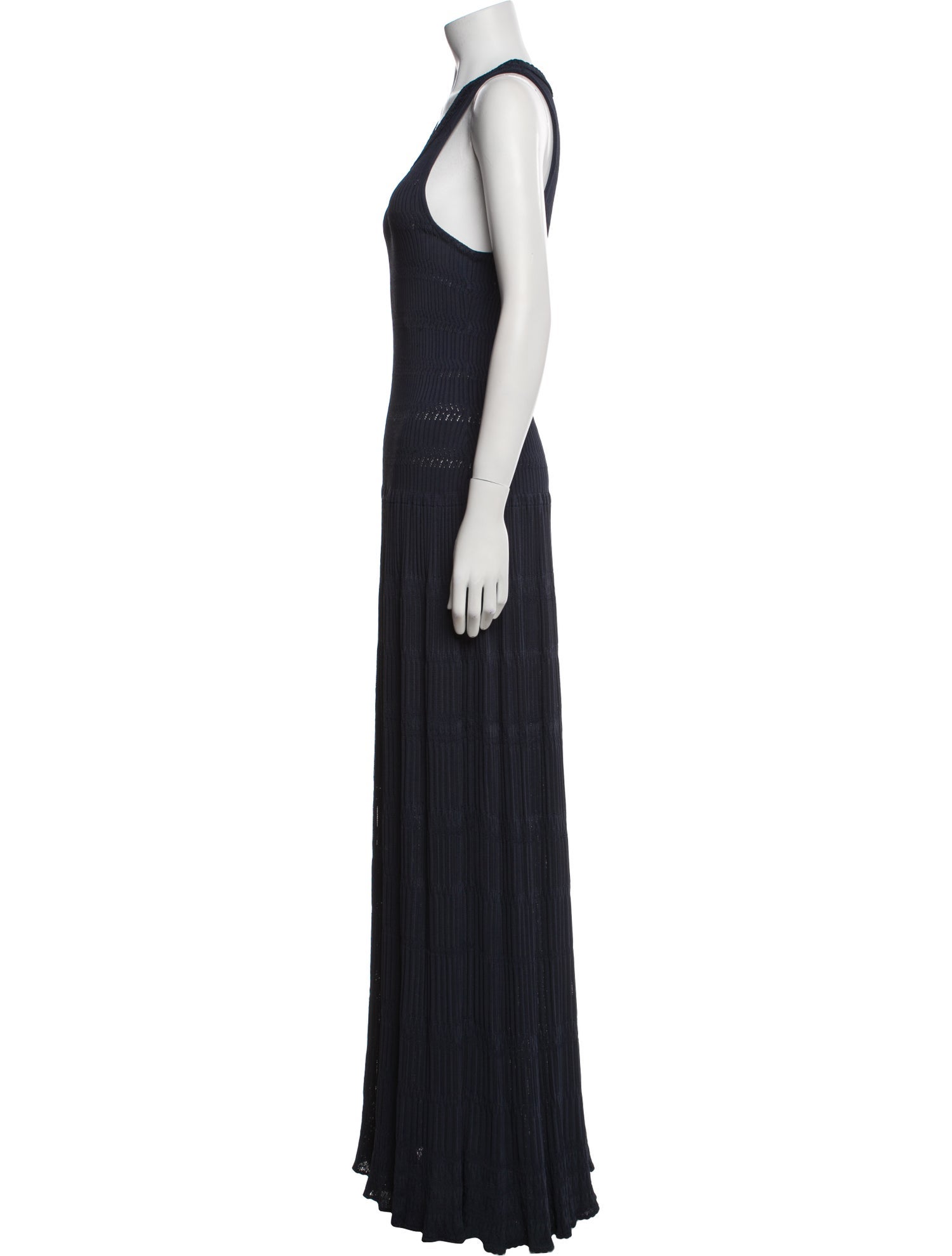 Alaïa Scoop Neck Long Dress