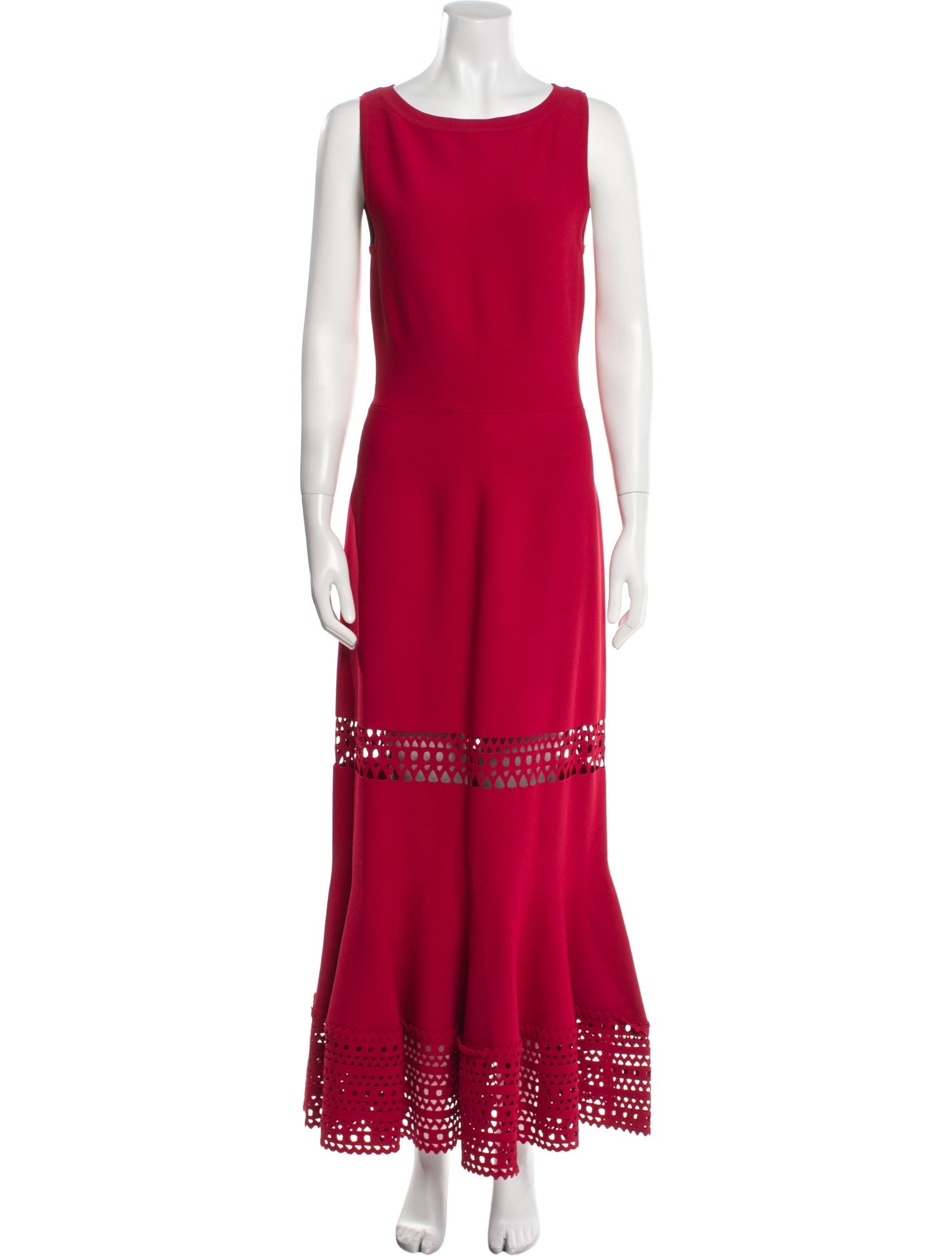 Alaïa Scoop Neck Long Dress