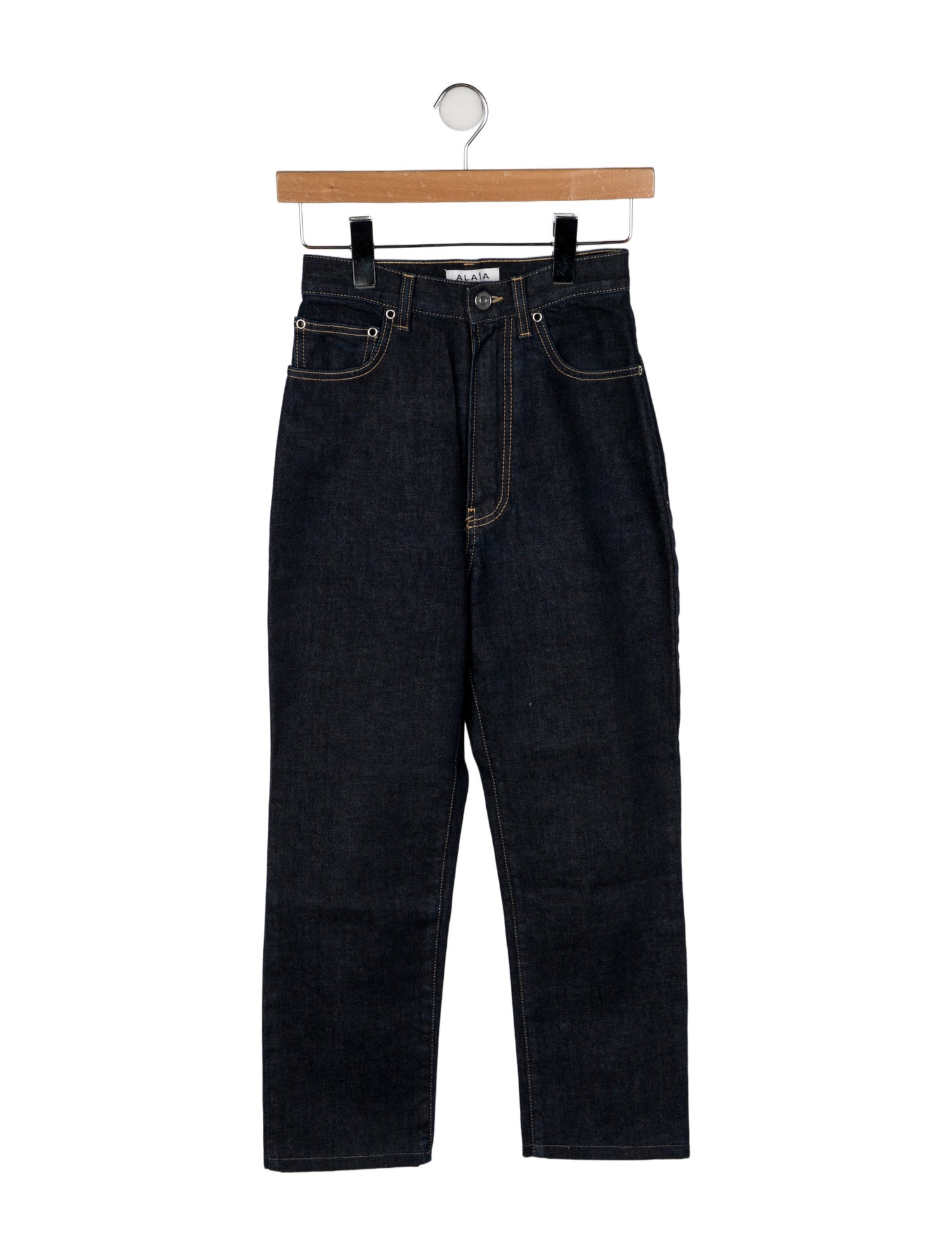 Alaïa High-Rise Straight Leg Jeans