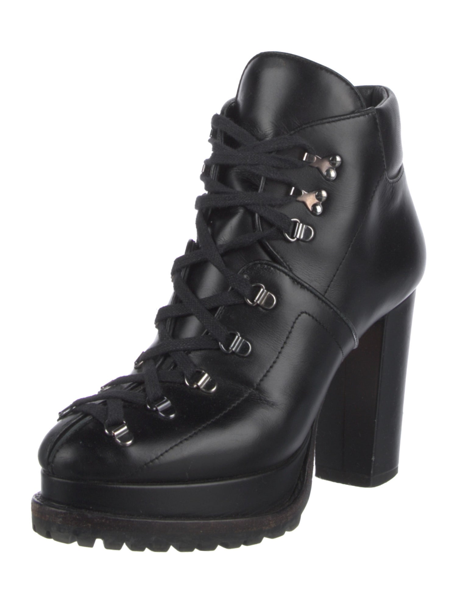 Alaïa Leather Combat Boots