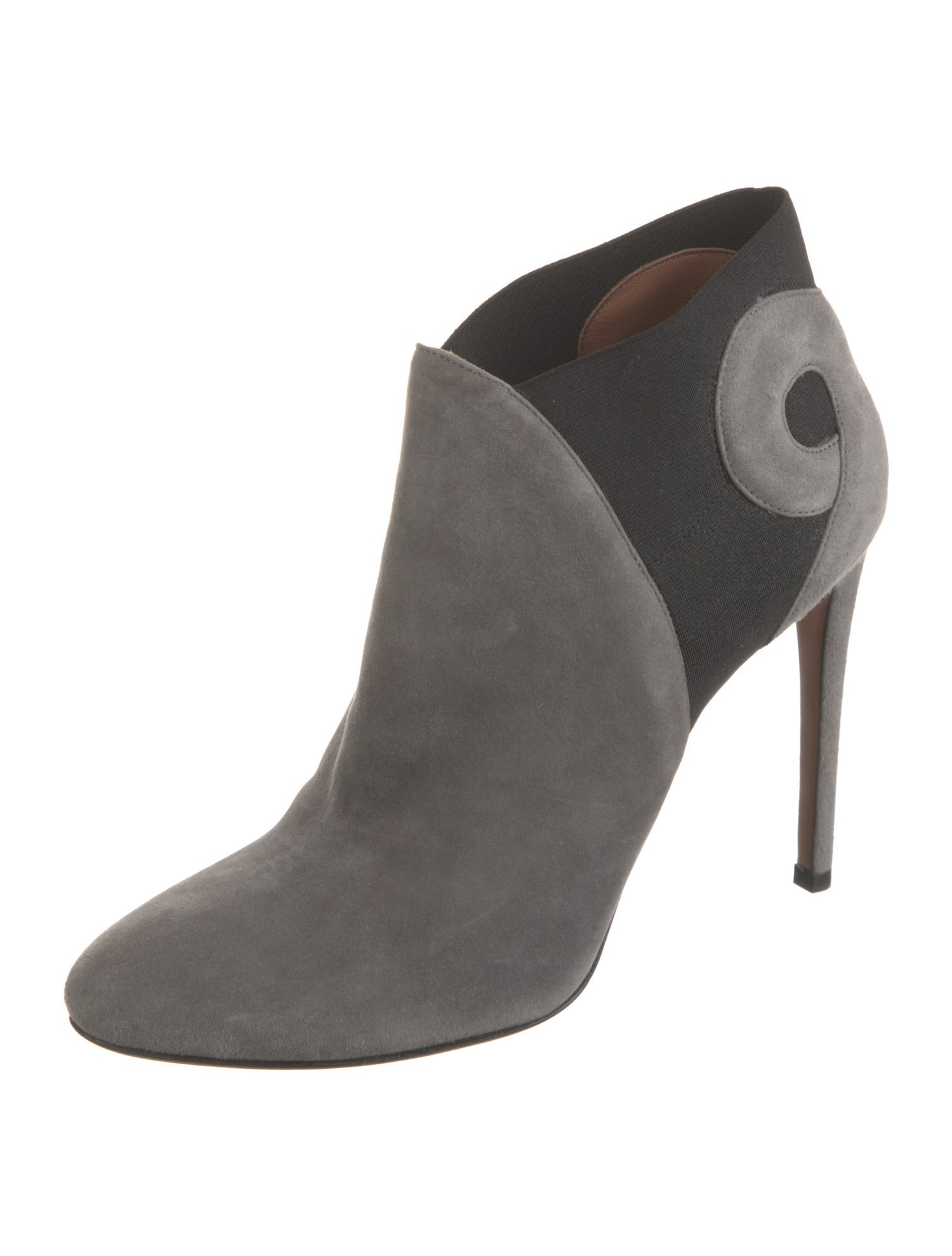 Alaïa Suede Colorblock Pattern Boots