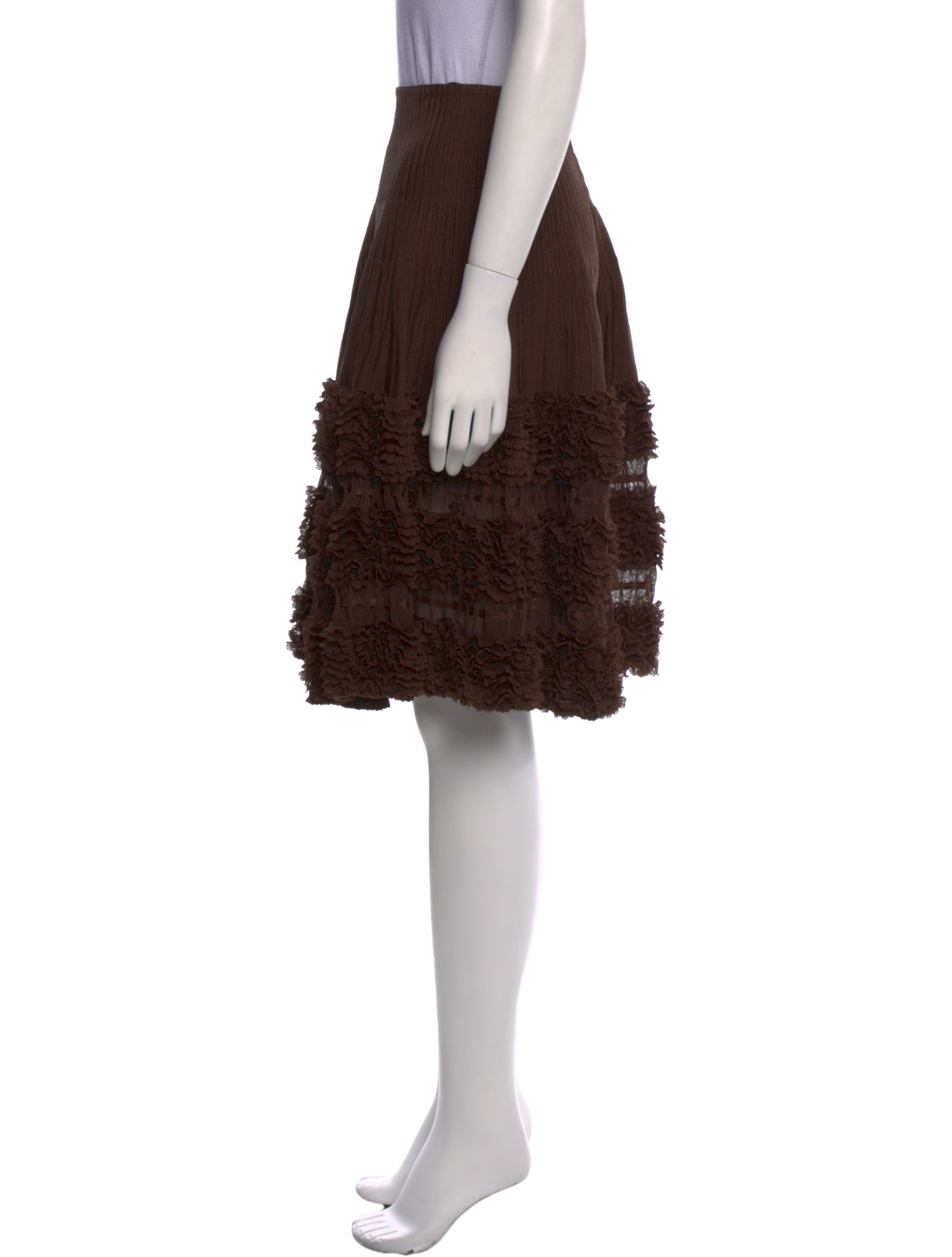 Alaïa Silk Knee-Length Skirt