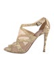 Alaïa Snakeskin Animal Print T-Strap Pumps