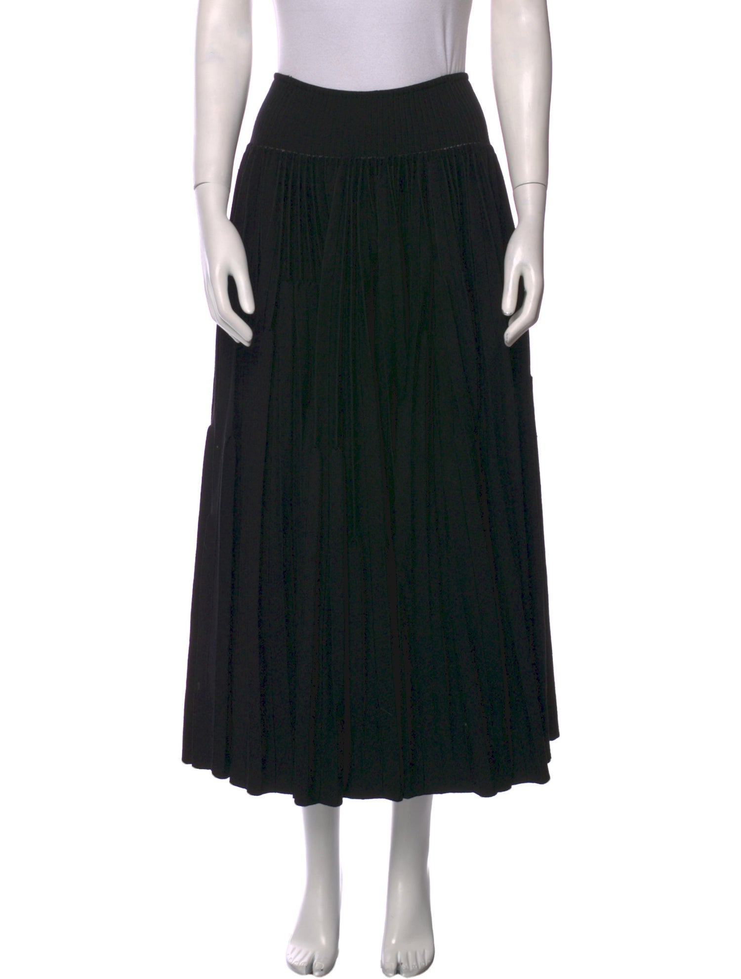 Alaïa Wool Midi Length Skirt
