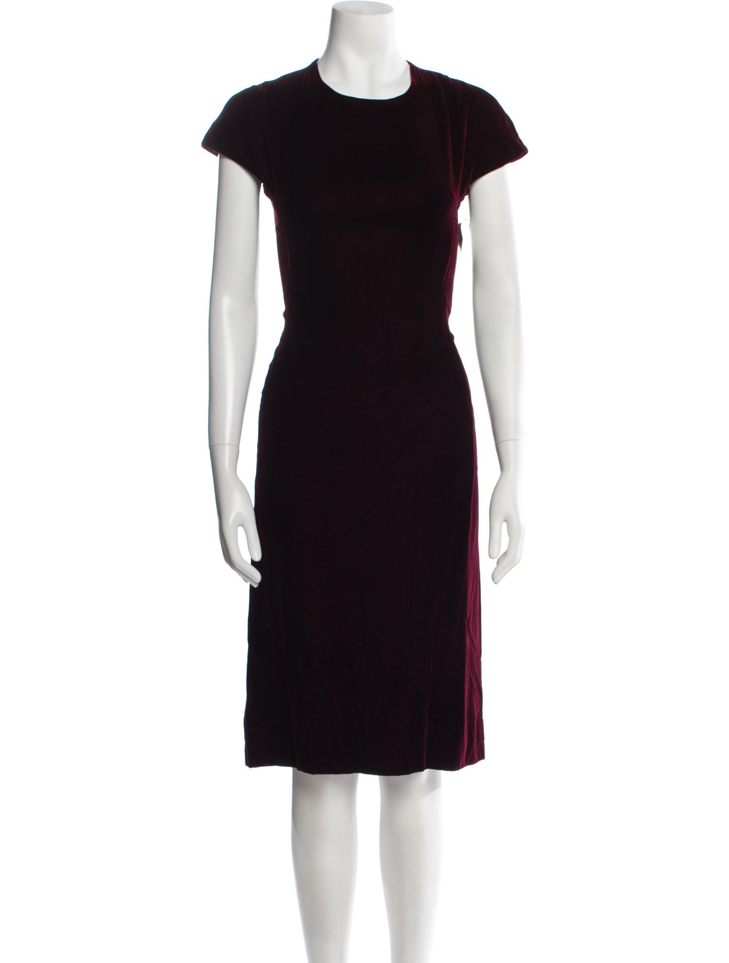 Alaïa Crew Neck Midi Length Dress