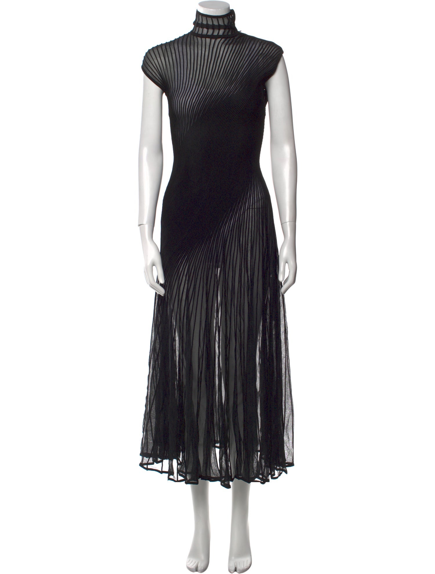 Alaïa Striped Long Dress