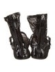Alaïa Mesh Leather Trim Embellishment Boots
