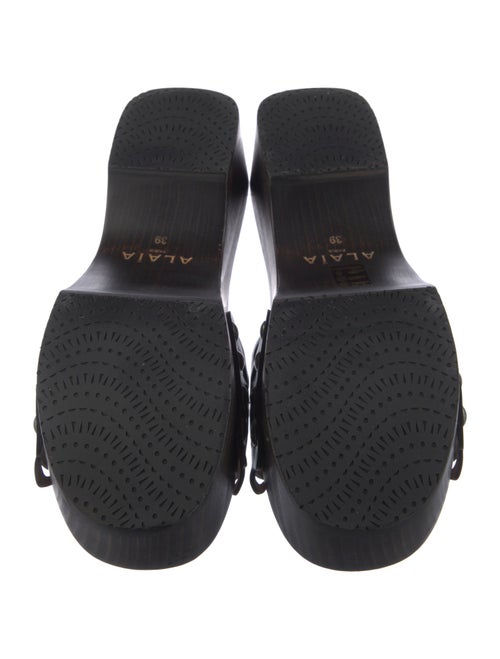 Alaïa Leather Lasercut Accents Slides