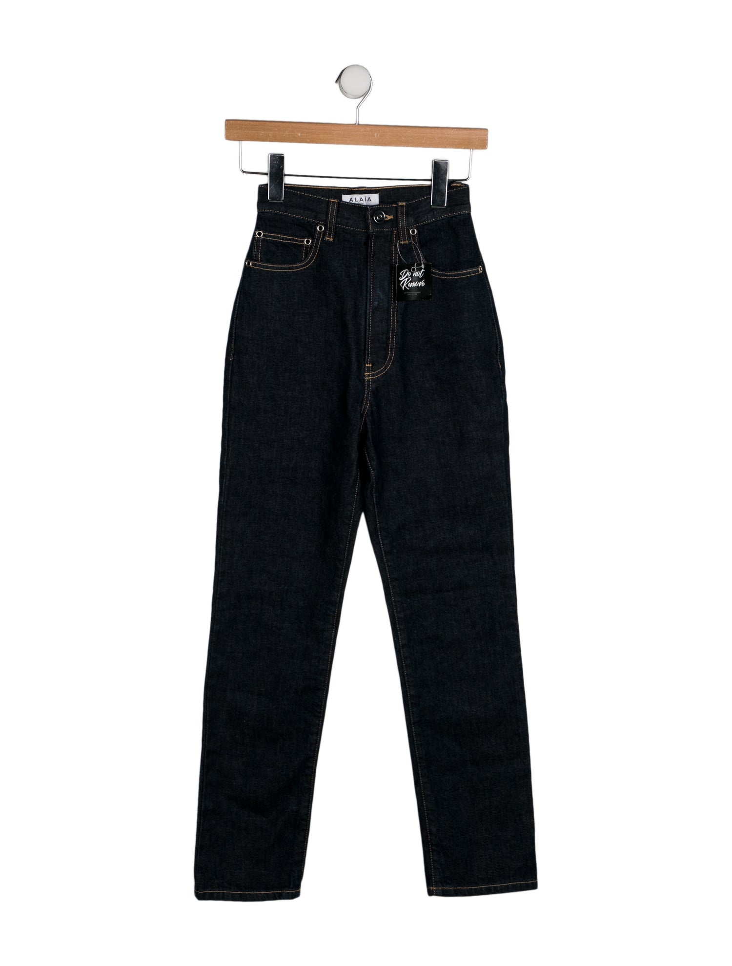 Alaïa High-Rise Straight Leg Jeans